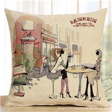 批发欧式卡通办公室沙发护腰靠枕床靠抱枕腰垫爆款靠垫套015