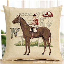 亚麻涤棉办公室椅靠腰靠沙发靠枕床头垫椅子抱枕车靠垫套003