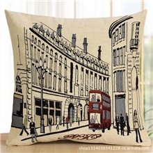 汽车靠床头垫办公室午睡靠枕沙发坐垫靠垫棉布麻布来样订货019