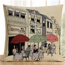 欧式涤棉车靠床头垫靠背坐垫腰枕家居靠垫办公室沙发抱枕017