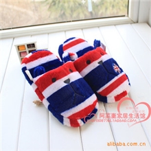 梨花熊条纹熊点点熊情侣居家毛绒拖鞋地板拖鞋保暖拖鞋卡通拖鞋