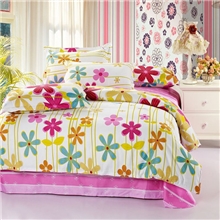 批发中高档全棉斜纹印花四件套公主田园床上用品团购发奖礼品