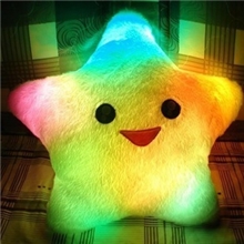 七彩星星发光抱枕情人节礼物创意礼品女友最爱发光公仔
