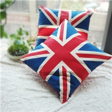 厂家供应批发米字国旗抱枕套英国国旗靠垫套汽车靠枕