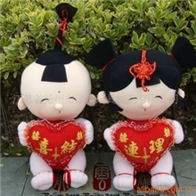 供应毛绒玩具婚庆娃娃金童玉女压床娃娃婚庆礼品