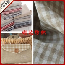 沙发布格子条纹色织棉麻,其他麻类面料，麻布家纺面料亚麻面料