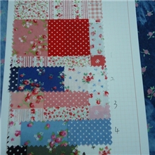 批发供应全棉府绸印花布拼图印花面料小碎花布活性平纹印花布