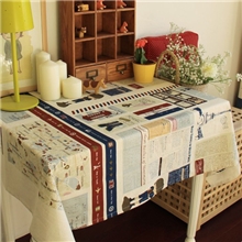 亚麻面料批发桌布印花布艺零售兼可现货供应