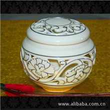 镂空茶叶罐茶罐陶瓷工艺品德化陶瓷欧式陶瓷工艺品茶具