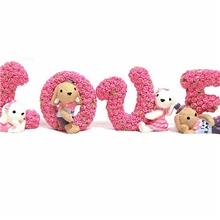 【厂家直销】love兔子节日礼品可爱造型树脂工艺品摆件礼物