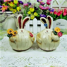 大蒜胖兔子节日礼品田园娃娃厂家货源家居饰品树脂工艺品