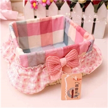 斜格格系列高档爱心圆方形藤编遥控器篮杂物篮收纳筐遥控篮