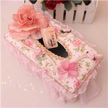 供应加棉蕾丝花边蕾丝大花纸巾盒