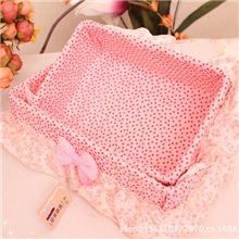 蓓蕾家饰新饰点蝴蝶结花边套装篮收纳篮遥控套杂物篮