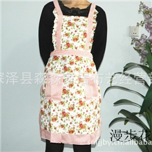【厂家热销】供应布艺围裙韩版围裙可以定做加印LOGO可印字