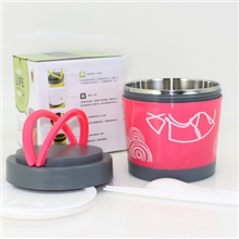 厂家直销双层密封不锈钢饭盒组合扣密封保温饭盒颜色可选