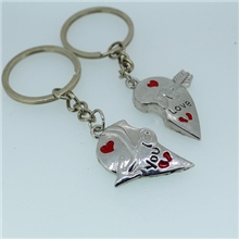 2013新款厂家直销外贸热款情侣钥匙扣(心连心）创意钥匙扣