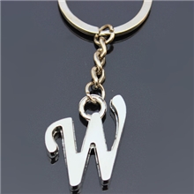 2012厂家直销【W】形合金钥匙扣新款地摊货源