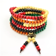 开光转运216颗5MM6MM泰国红檀木佛珠手链地摊热销