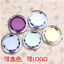 厂家直销双面折叠水晶化妆镜创意商务礼品高档礼品可LOGOK2-01