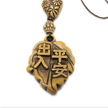 仿桃木一帆风顺辟邪保平安手机挂件热销厂家直供手机链链批发