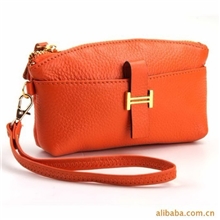 批发促销韩版女士真皮钱包零钱包手机包手拿包牛皮手包10色批