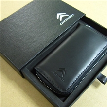 《热销》订做男士真皮钥匙包钥匙包高档针纹牛皮汽车钥匙包