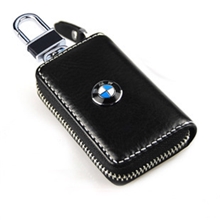 汽车360度旋转真皮钥匙包车标钥匙套汽车真皮遥控包奔驰宝马