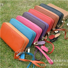 批发新款韩版手拿包真皮手抓包多功能卡包女款双拉链钱包