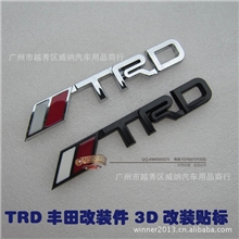 丰田TRD车标SPORT改装标赛车高性能改装车标TRD车贴汽车标志