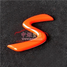 ST*闪电红色的S大众奥迪运动款汽车改装标车贴标铭牌徽标