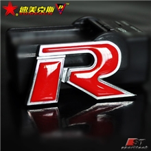 ST*精致车标/3D车标/中网标/改装车标/车贴改装R红色