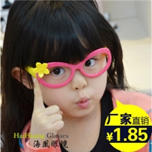 儿童眼镜框宝宝眼镜架潮男女童小花朵可爱小孩超轻生日卡通批发