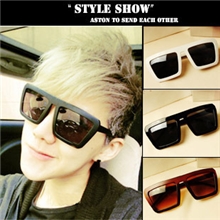 E5欧美大牌男女款ladyga复古眼镜大黑方框太阳镜韩明星时尚墨镜