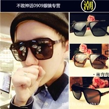 新款林弯弯大牌复古PANK骷髅潮太阳眼镜男女大黑方框墨镜批发y168