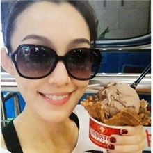 9103范范/明星同款范玮琪复古镂空时尚大框墨镜潮款太阳镜