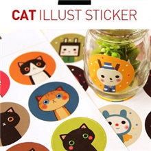 A150THREEWOOD韩国可爱猫咪防水万用贴纸封口贴不干胶贴定做