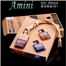 阿米尼汽车香水挂饰三瓶装车用香水佳件挂式精油车载香薰挂饰