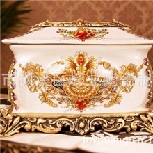 供应格瑞蒂尼欧式陶瓷裂纹纸巾盒纸巾套时尚家居纸巾盒推荐