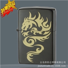 zippo类黑泳煤油打火机8904丝印图腾纹身棉油火机批发温州厂家