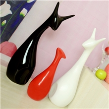 供应景德镇陶瓷摆件家居装饰品三口之家鹿摆设新婚礼品6009#