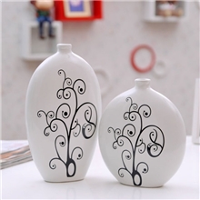 供应陶瓷花瓶时尚工艺品家居摆件抽象摆设新婚礼品9001#