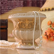 欧式仿真花绢花假花干花玛利亚玫瑰精美陶瓷花瓶HP06502