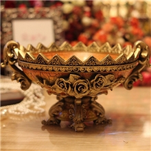 金属复古果盘欧式创意摆件创意果盘义乌批发金色特价GP001