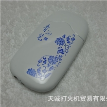 纯色青花瓷超薄防风612创意打火机