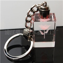 水晶钥匙扣/水晶工艺品/水晶商务礼品/钥匙扣