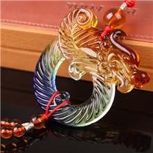 厂家直销汽车内饰品挂饰车用水晶吊坠出入平安琉璃汽车装饰件