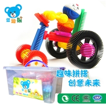正品蓝迪熊佳佳系列塑料积木桌面拼插拼装幼儿园早教玩具