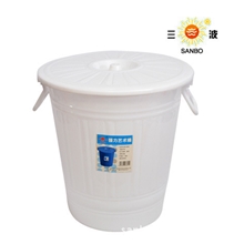 三波韩式塑料水桶储水桶带盖子加厚水桶储米桶垃圾桶3803150L