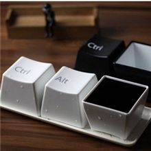 时尚按键造型极简水杯马克杯杯具三件套创意键盘水杯随手杯